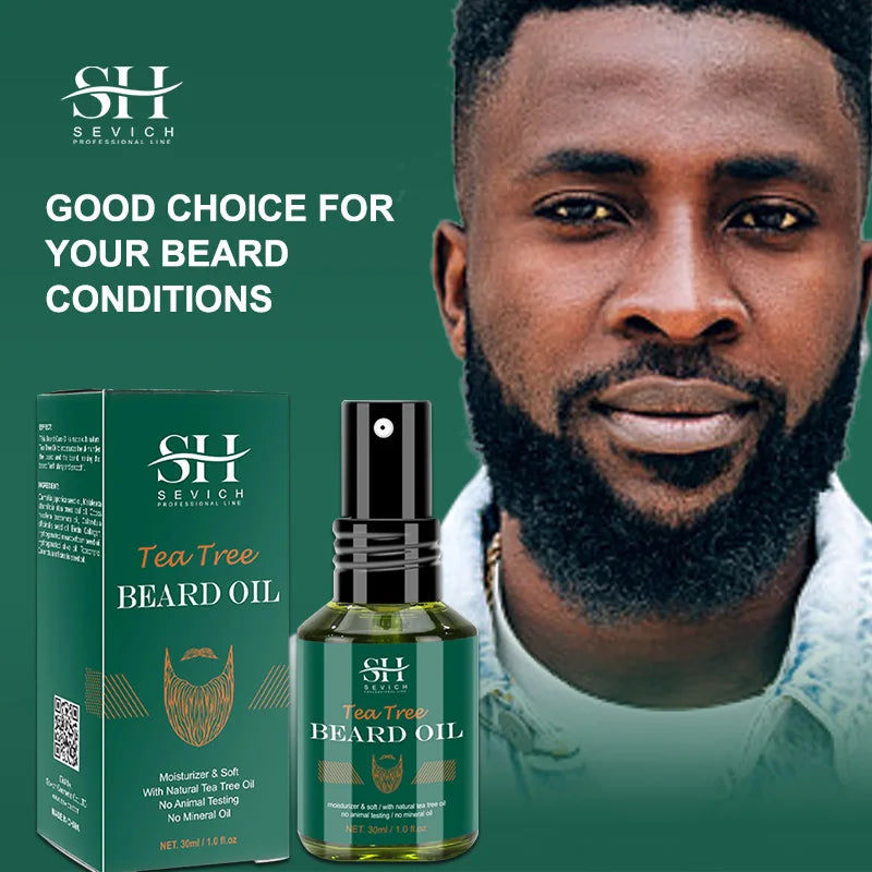 Sevich Tea Tree Beard Growth Oil – Thick & Soft Beard Care 30ml