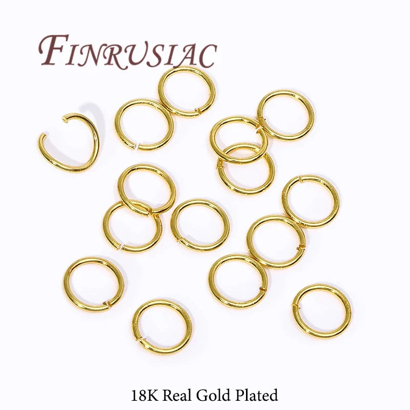 Gold Plated Open Jump Rings 3–8mm | DIY Jewelry Connectors