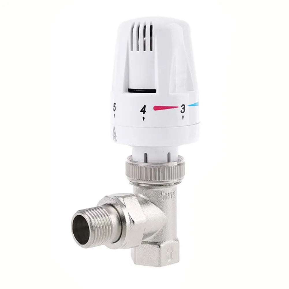 Thermostatic Radiator Angle Valve for Floor Heating | Brass
