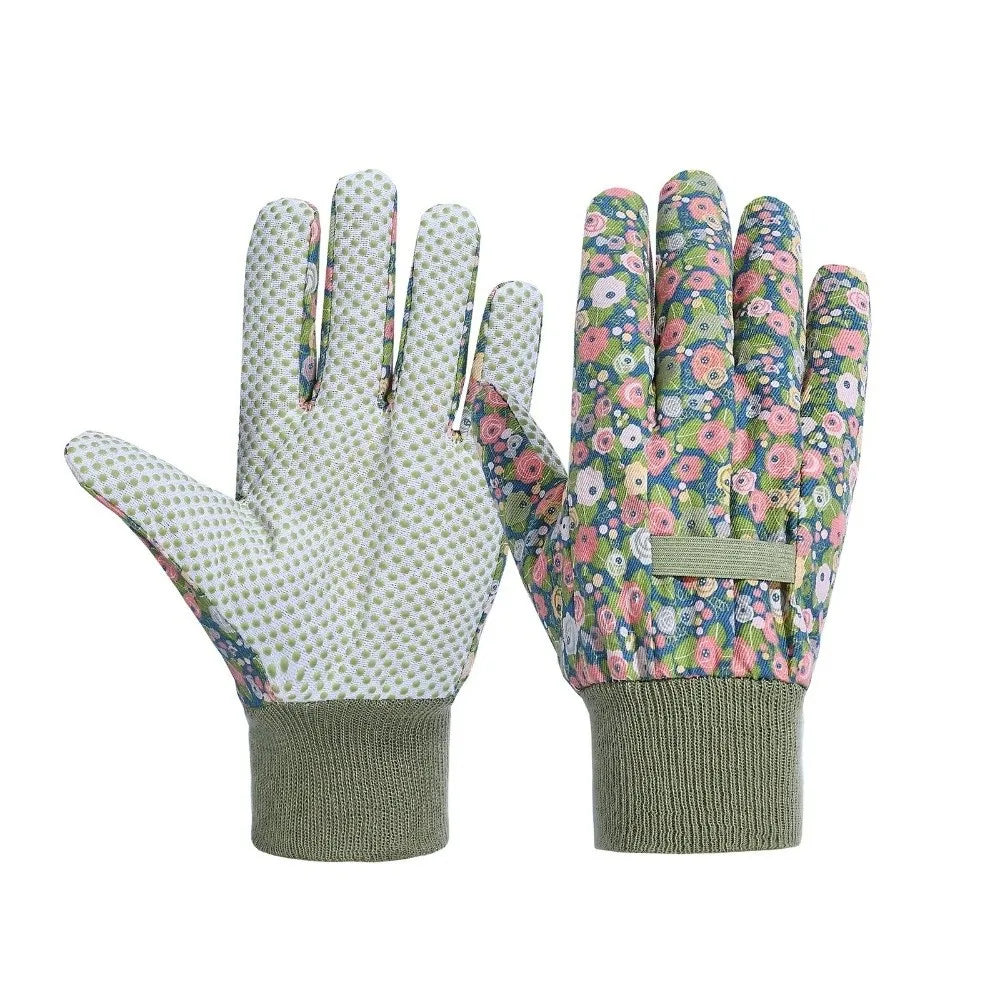 Thorn Proof Floral Gardening Gloves – Breathable Canvas Yard Work