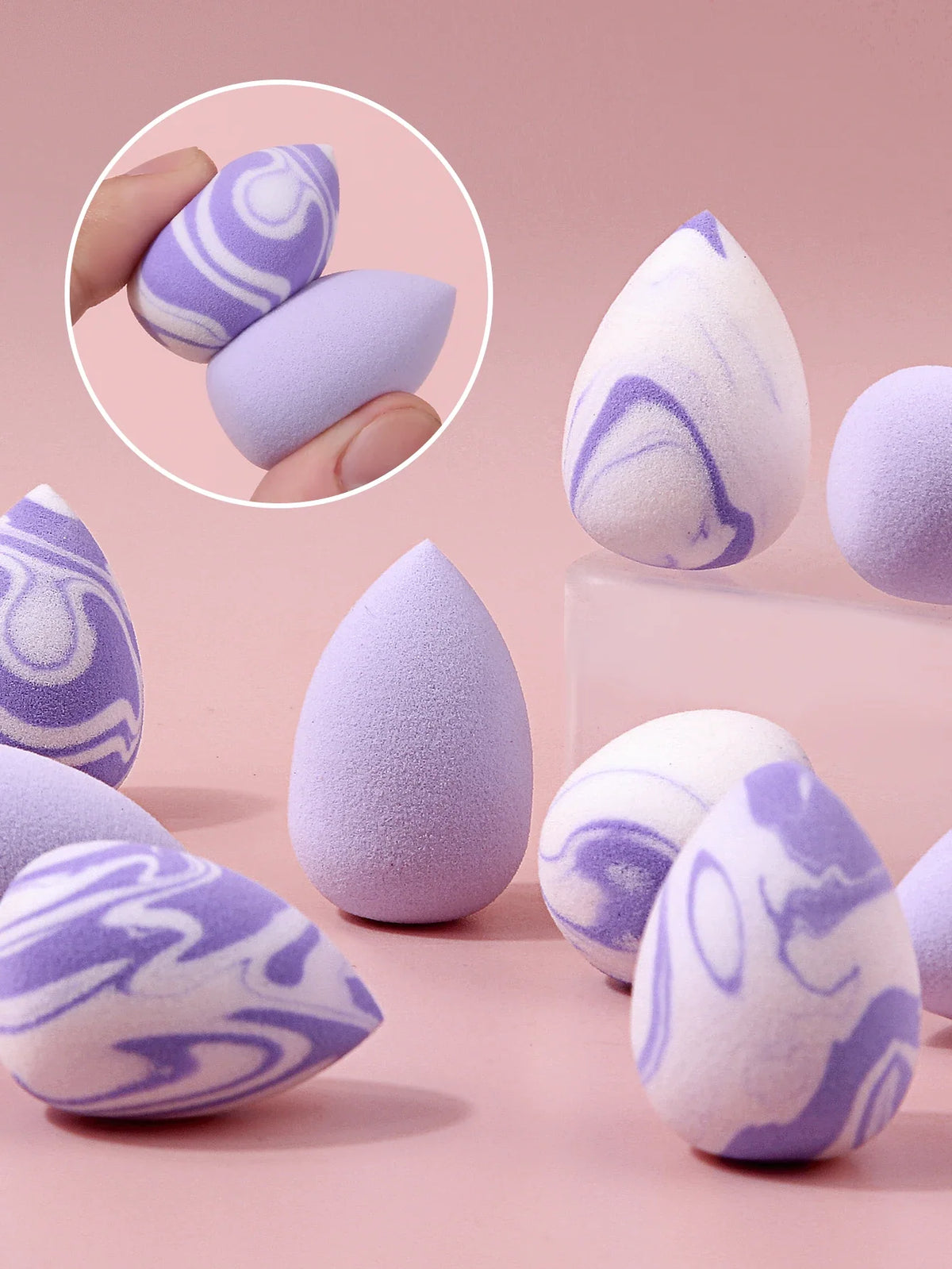 Marble Mini Makeup Sponge Set 12pc – Blending & Foundation