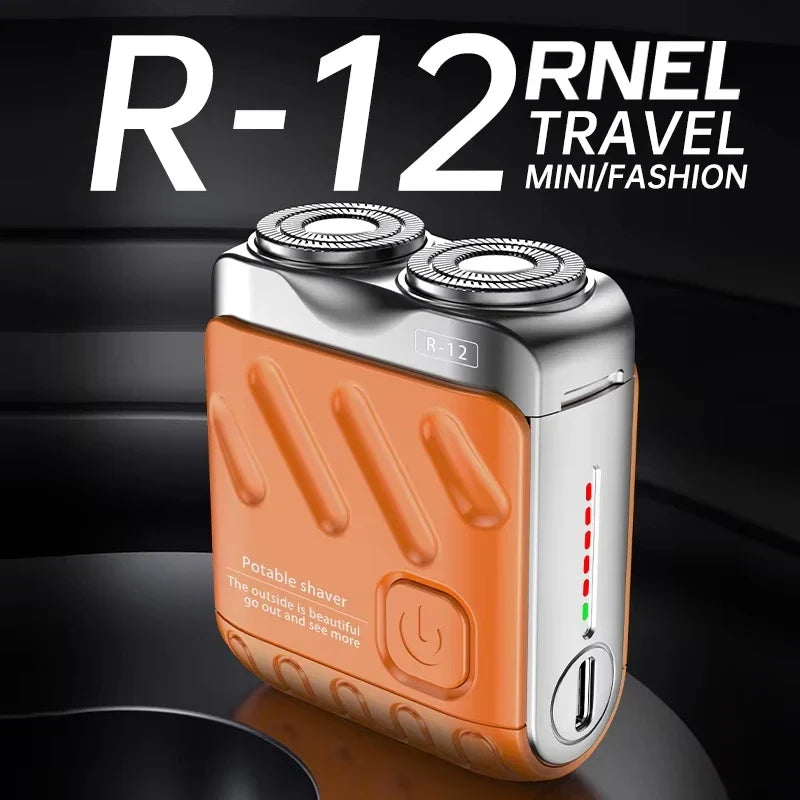 R-12 Mini Portable Electric Shaver – Wet & Dry Type-C Razor