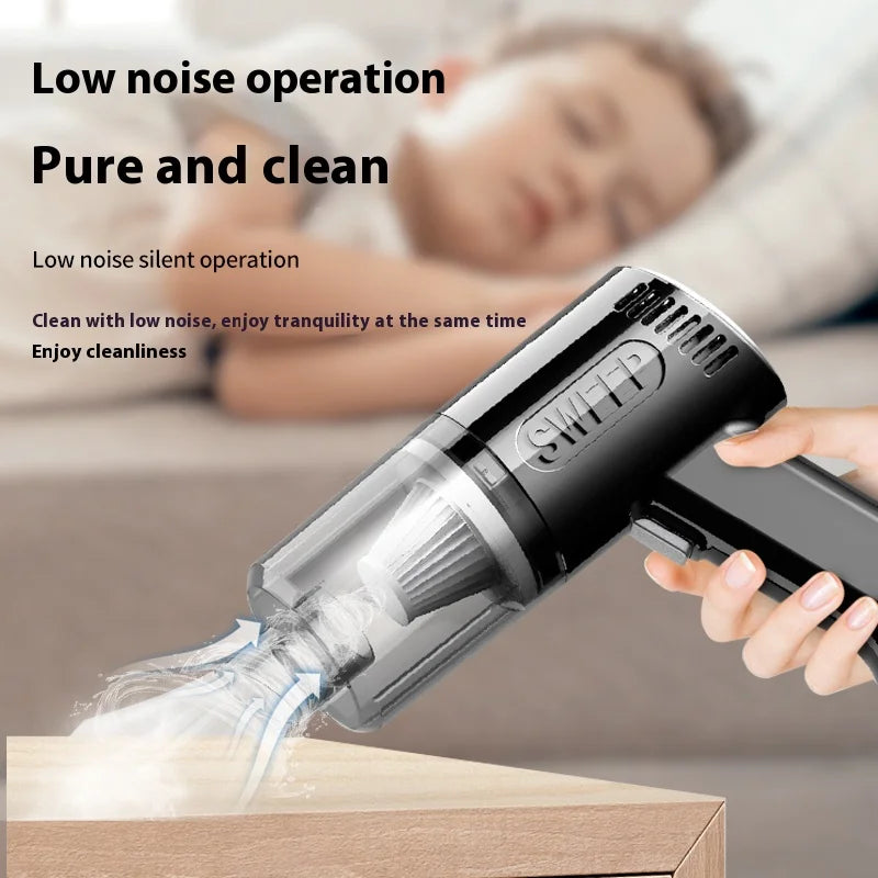 Portable Handheld Vacuum – USB Rechargeable HEPA Mini Car Vac