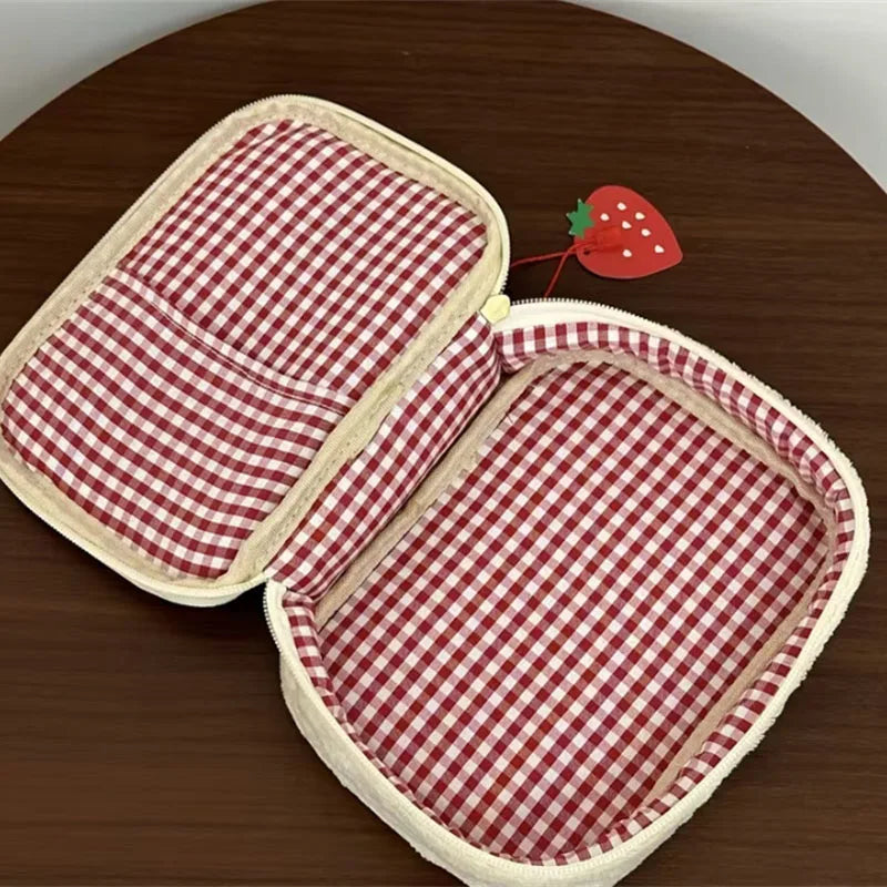 Strawberry Cosmetic Bag – Large Makeup Brush Organizer Pouch