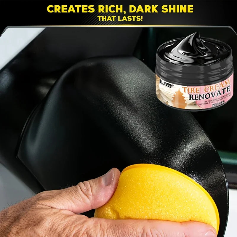 KJM Tire & Rubber Restoration Wax – Black Shine 30g