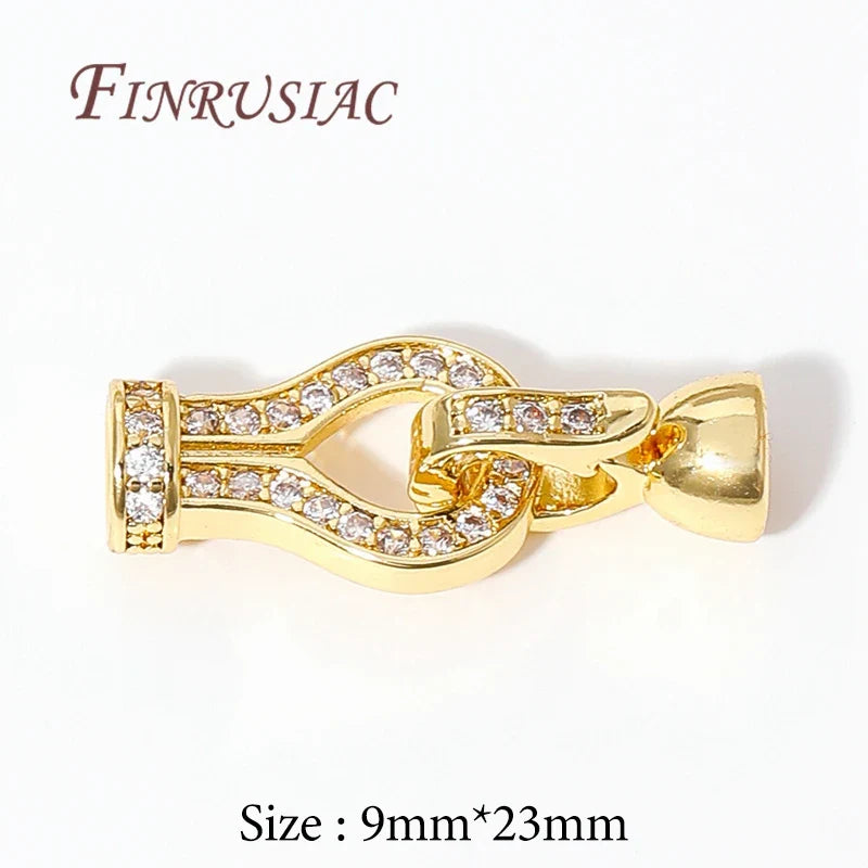 18K Gold Plated Zircon Clasp Connectors – DIY Jewelry Making