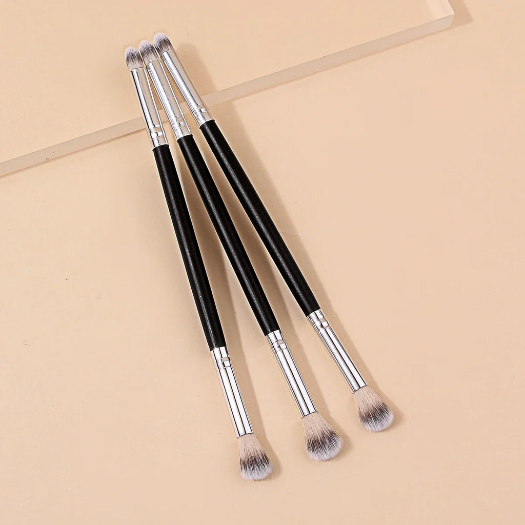 3Pcs Double-Ended Eyeshadow & Concealer Makeup Brush Set