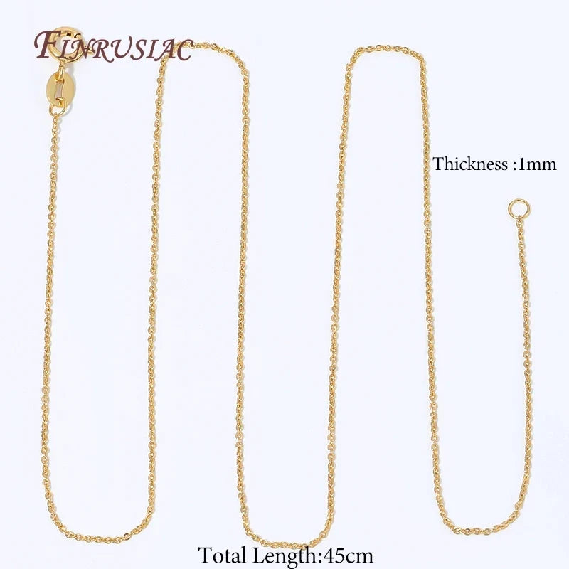 18K Gold Plated Necklace Chain with Lobster Clasp | DIY Jewelry