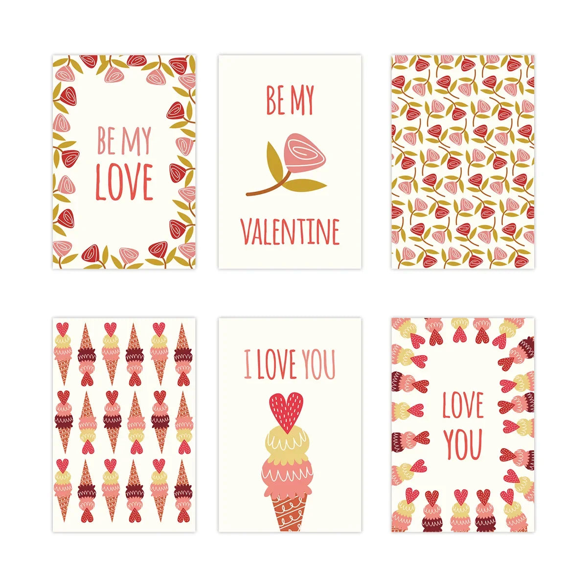 Red Kraft Paper Love Cards – Wedding & Valentine's Greeting