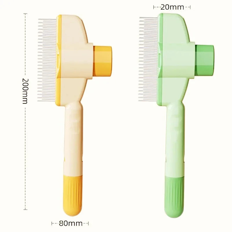 Self-Cleaning Dog & Cat Grooming Comb | One-Button Pet Brush