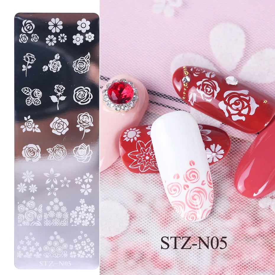 Nail Art Stamping Plates – Floral, Butterfly & Dandelion Designs
