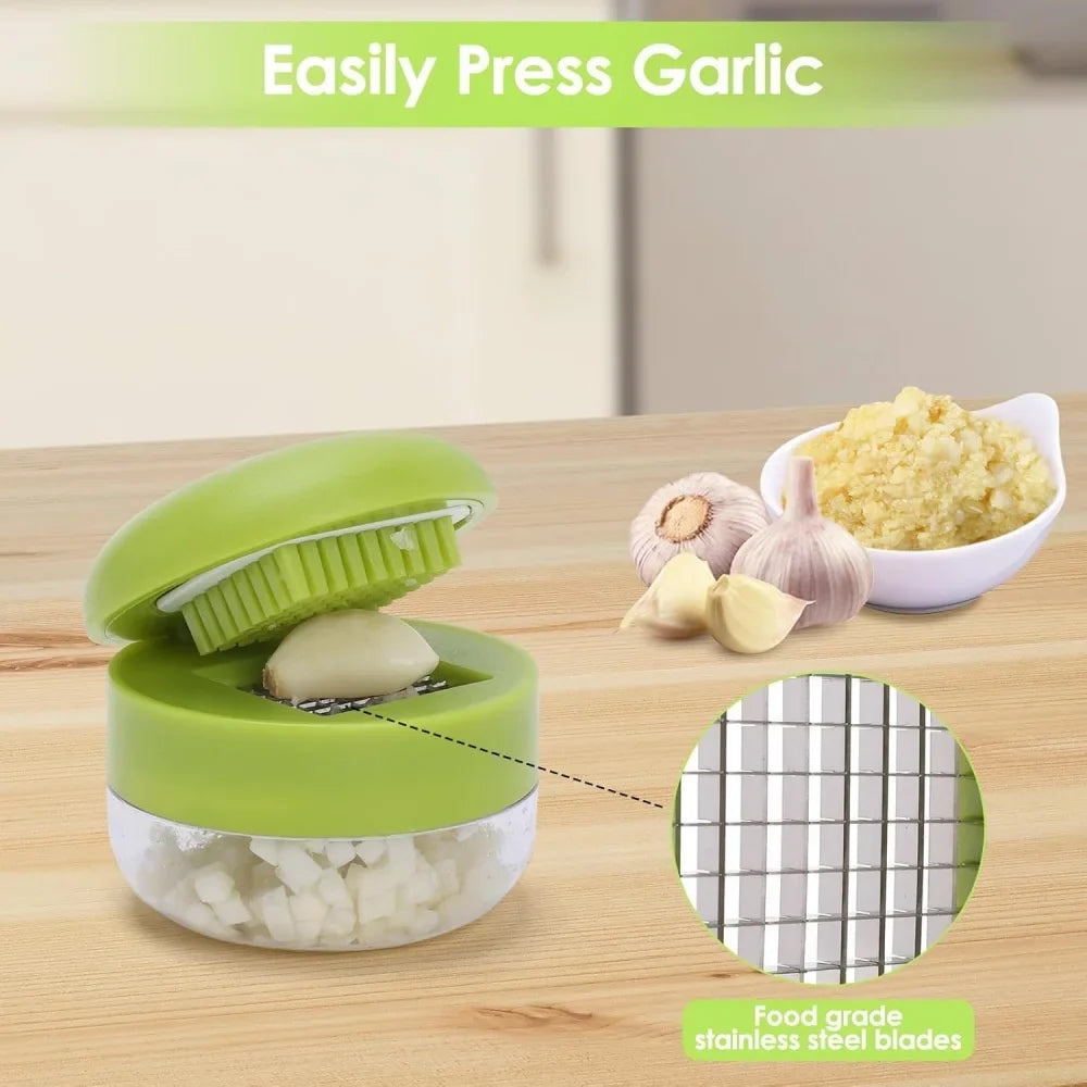 Multifunctional Garlic Press & Ginger Mincer with Storage Case