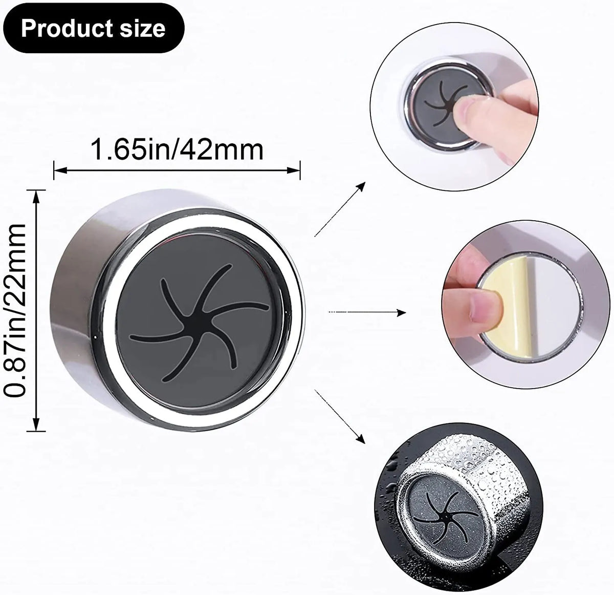 3-Pack Drill-Free Dishcloth Wall Clips | Kitchen Towel Hook