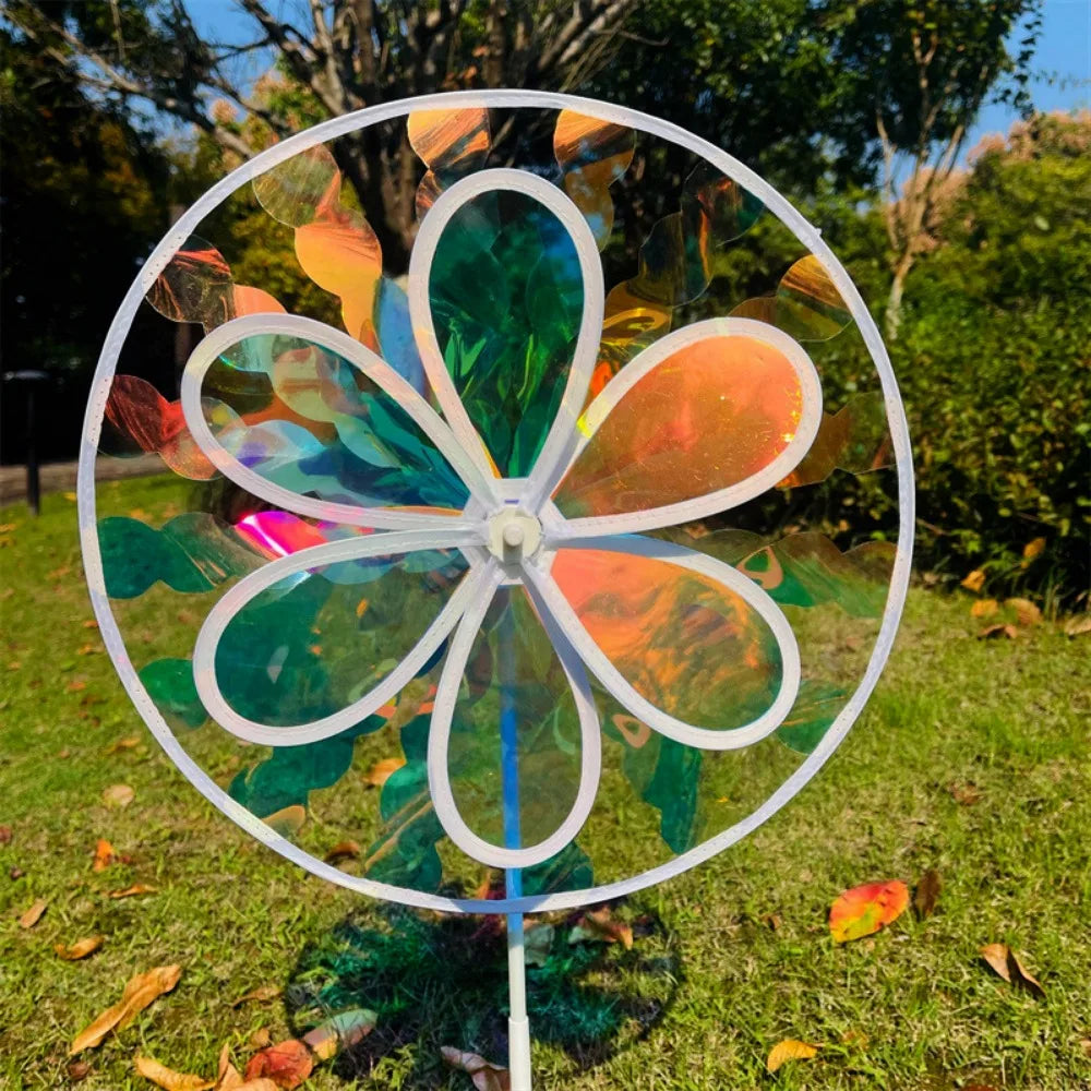 Sunflower Windmill Garden Spinner – Double Layer Laser Pinwheel