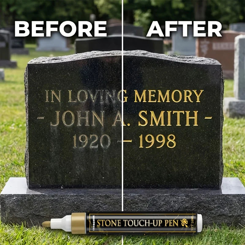 Golden Tombstone Marker Pen – Granite & Marble Restore