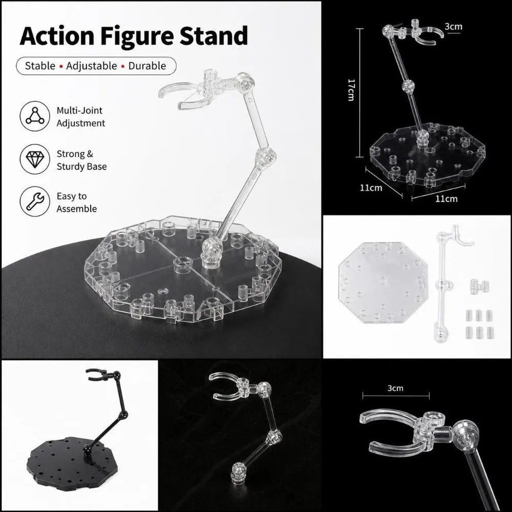 Transparent Gundam Action Figure Display Stand – PVC 1/144