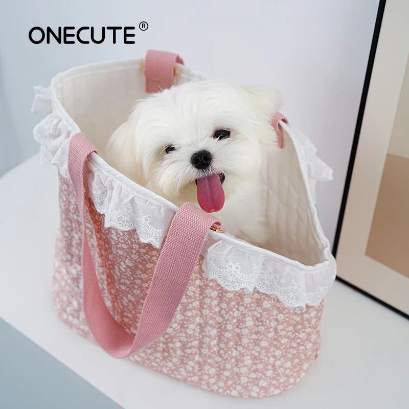 Small Dog Carrier Backpack – Breathable Cotton Pet Sling Bag