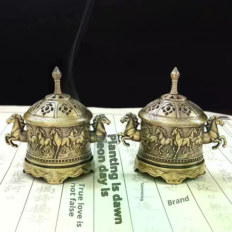 Alloy Hollow Incense Burner – Zen Aromatherapy & Tea Décor