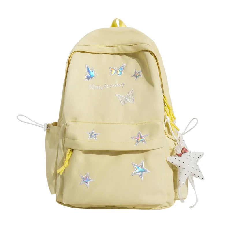 Women's Star Backpack – Korean College Style School Bag for Girls