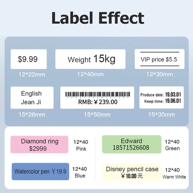 NIIMBOT Thermal Label Sticker Roll – D110, D11, D101 Compatible