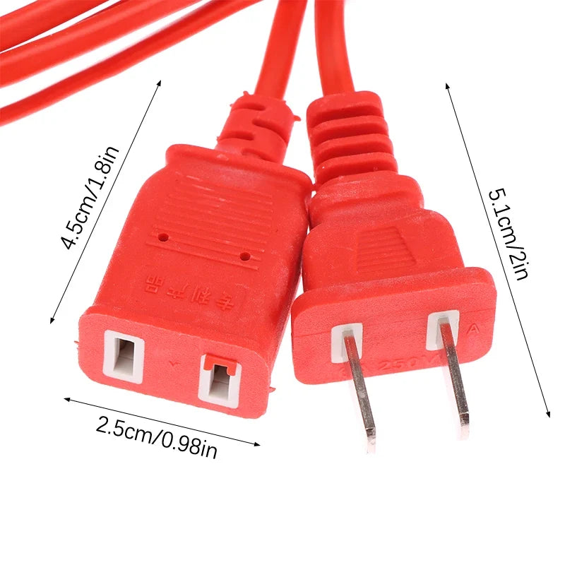 AC Power Extension Cord with On/Off Switch – US & EU Plug