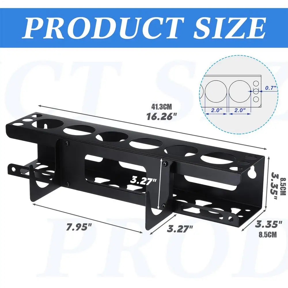 Wall Mount Spray Can & Caulk Tube Rack | Steel Storage Holder