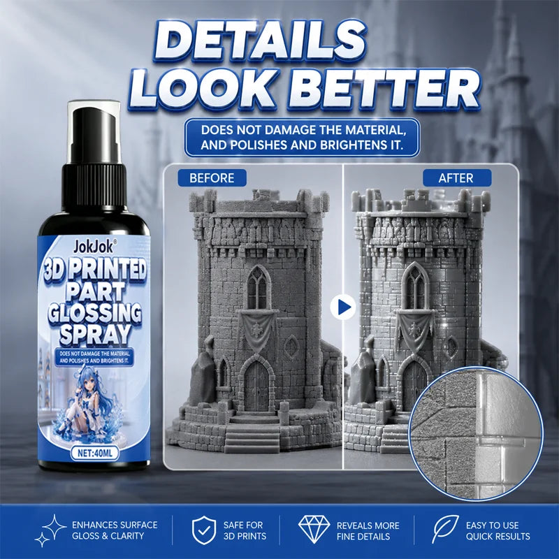 3D Print Polishing Spray – Gloss Finish PLA ABS PETG Models