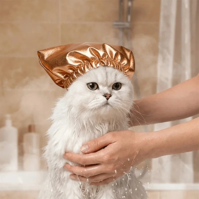 Waterproof Pet Bath Shower Cap – Ear Protection for Cats & Dogs