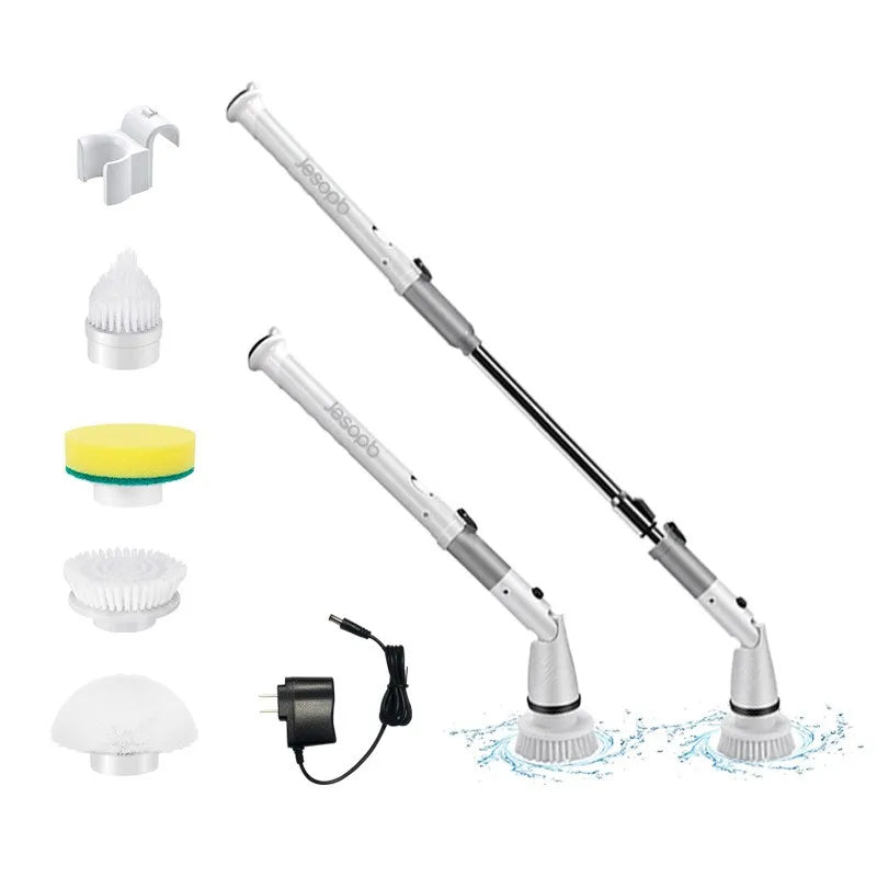 Cordless Electric Spin Scrubber – Retractable Cleaning Brush