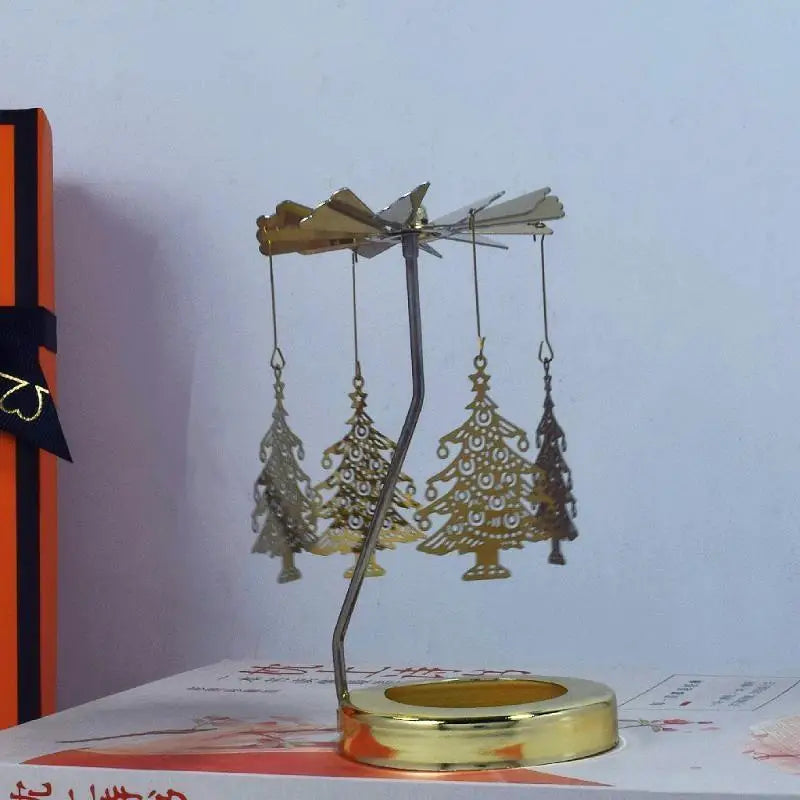 Heat-Powered Rotating Carousel Candle Holder | Stainless Steel
