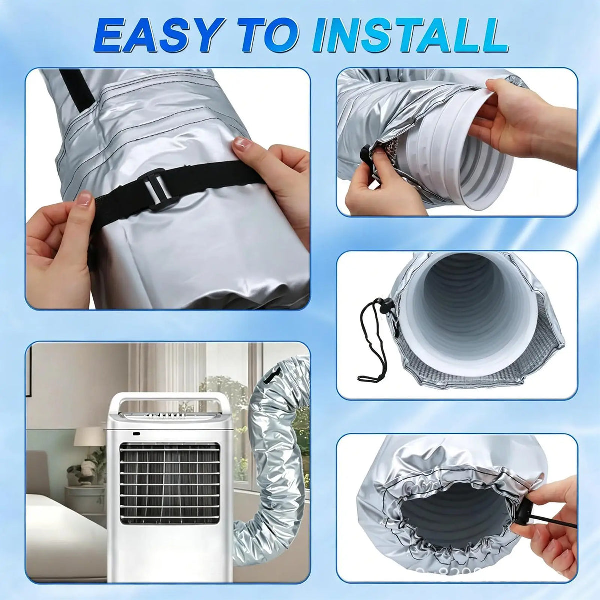 AC Hose Insulation Sleeve | Heat-Resistant Portable AC Cover