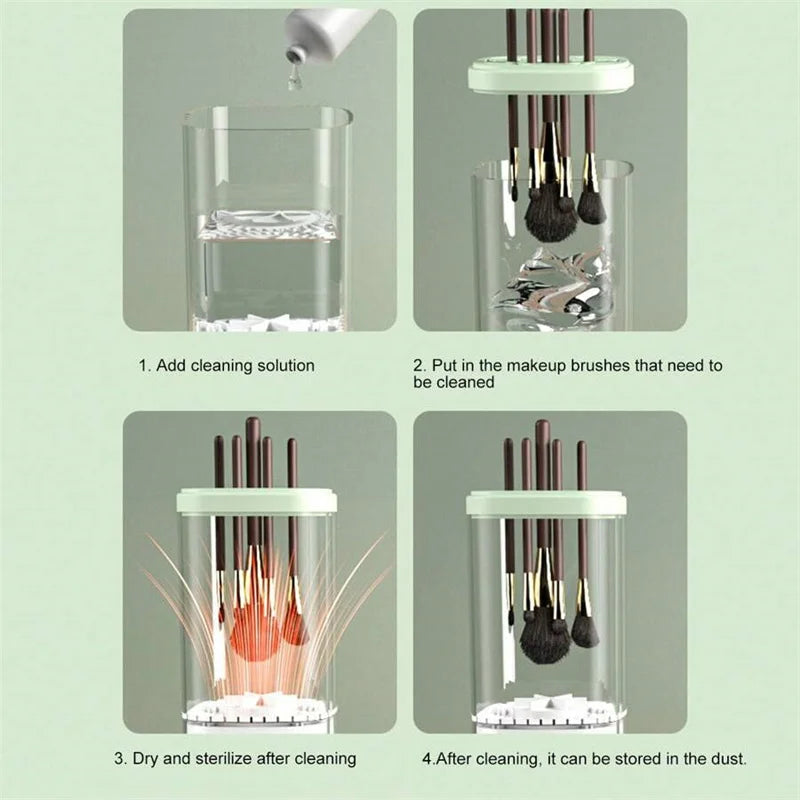 3-in-1 Electric Makeup Brush Cleaner Spinner & Holder