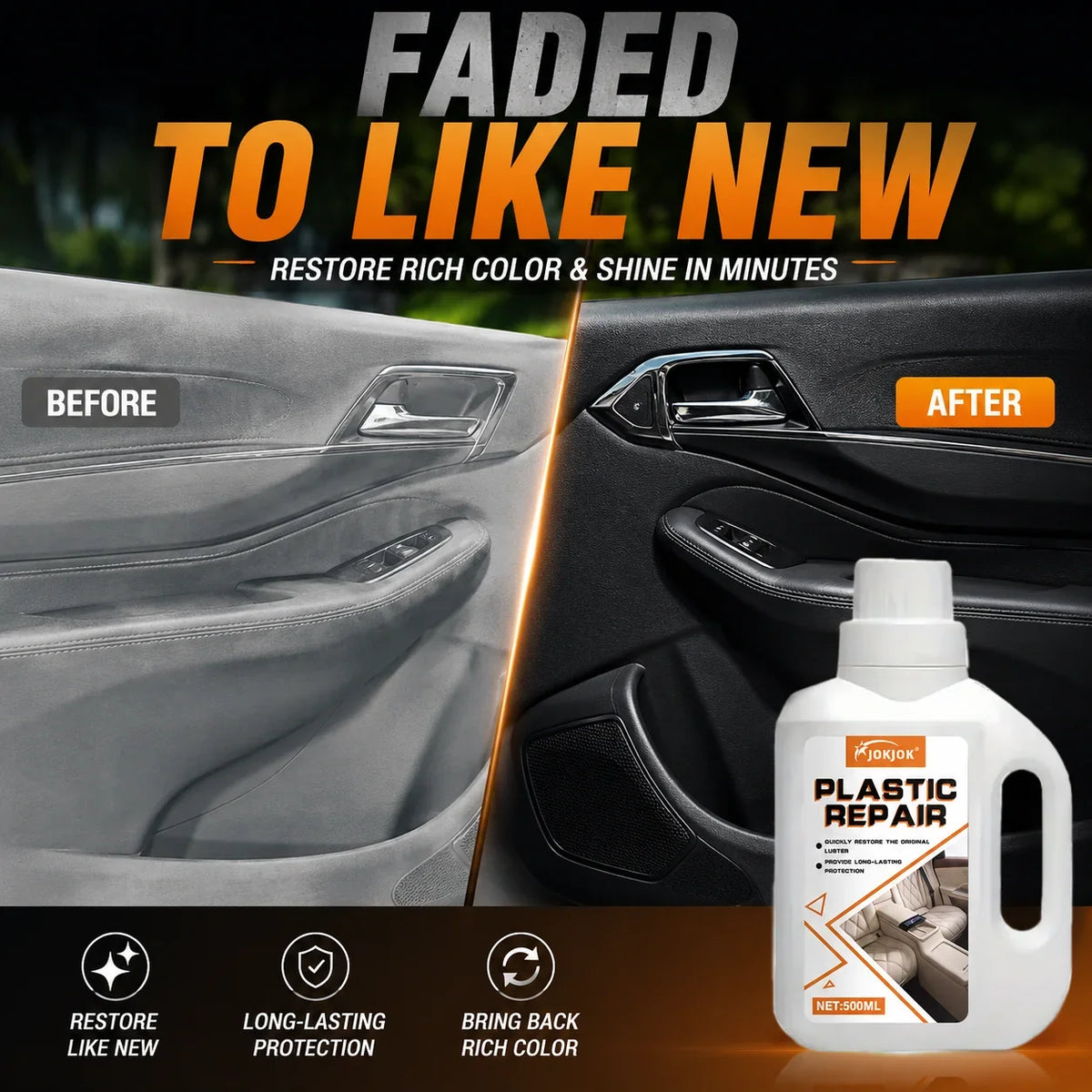 500ml Multipurpose Car Interior Cleaner & Polish Spray