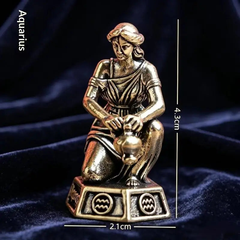 Vintage Metal Zodiac Figurine Sculpture | Home Decor & Gift