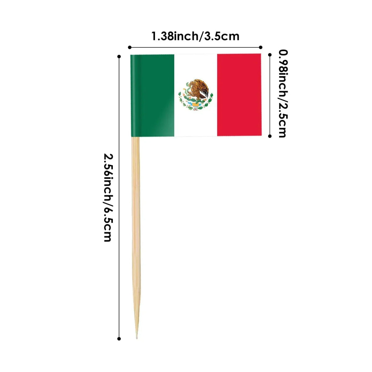 Mexico Flag Toothpicks 100pk – Mini Food Picks & Party Toppers