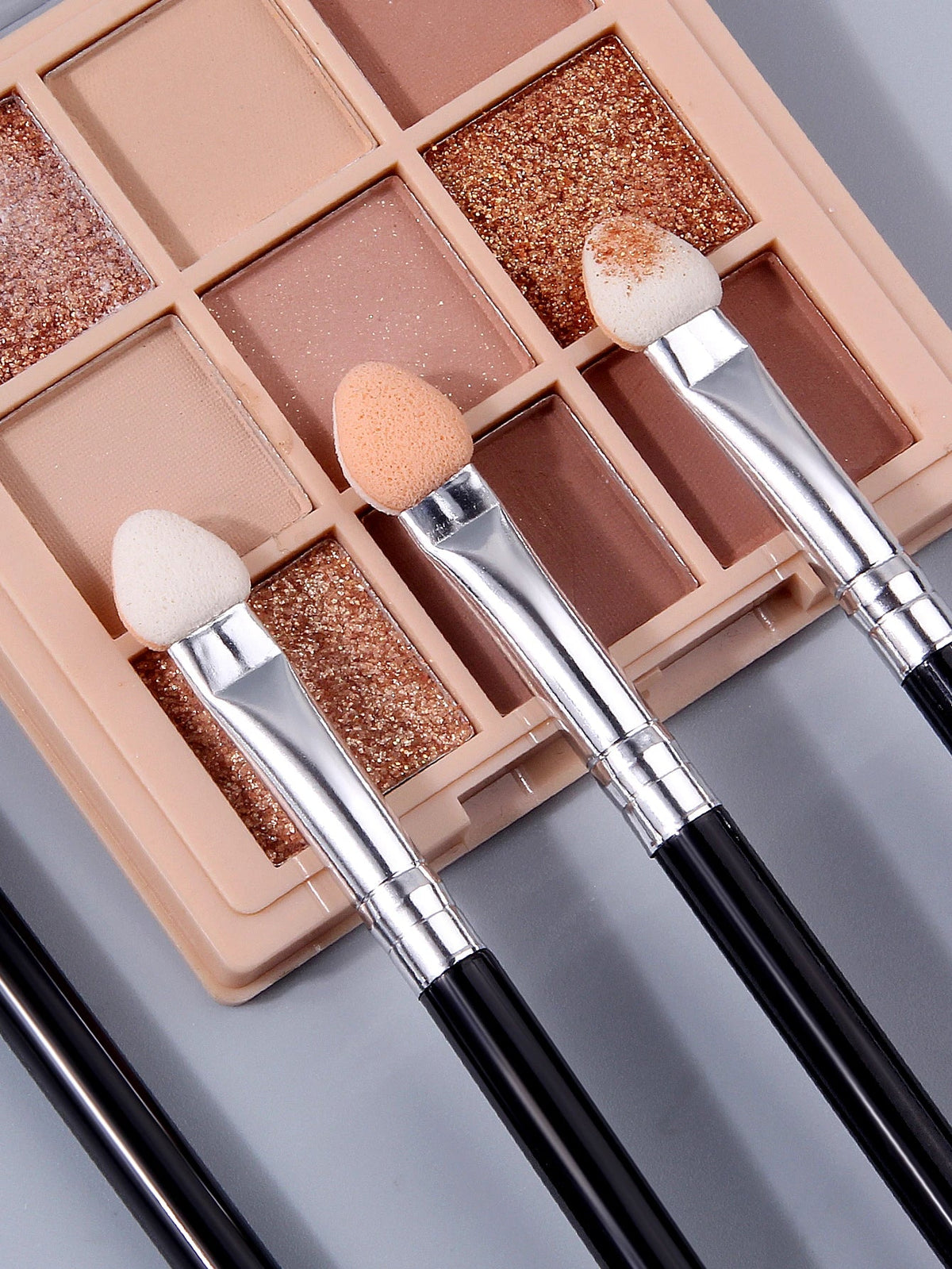 10Pcs Dual-Color Sponge Eyeshadow Brushes & Nail Smudge Sticks