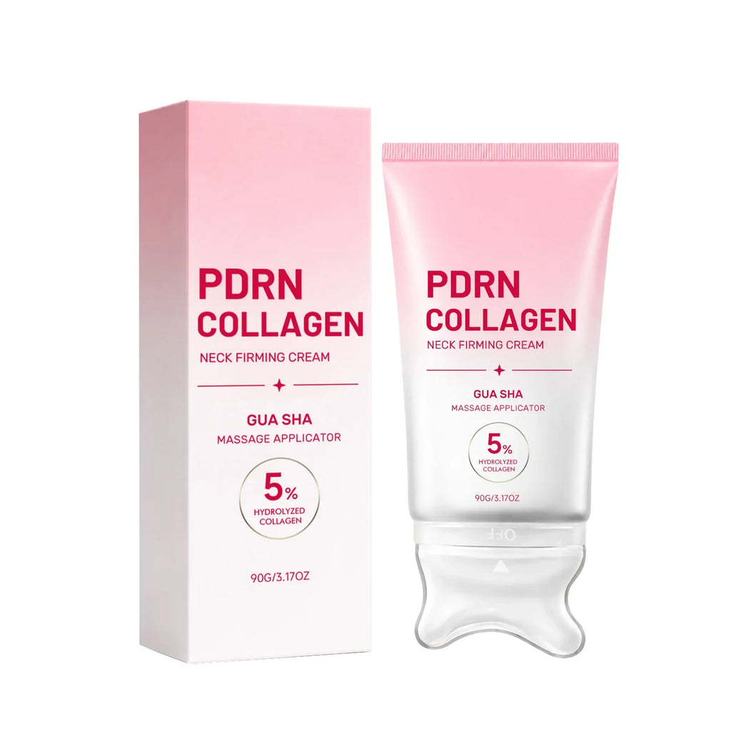 PDRN Collagen Neck Cream with Gua Sha Roller | Firming & Hydrating