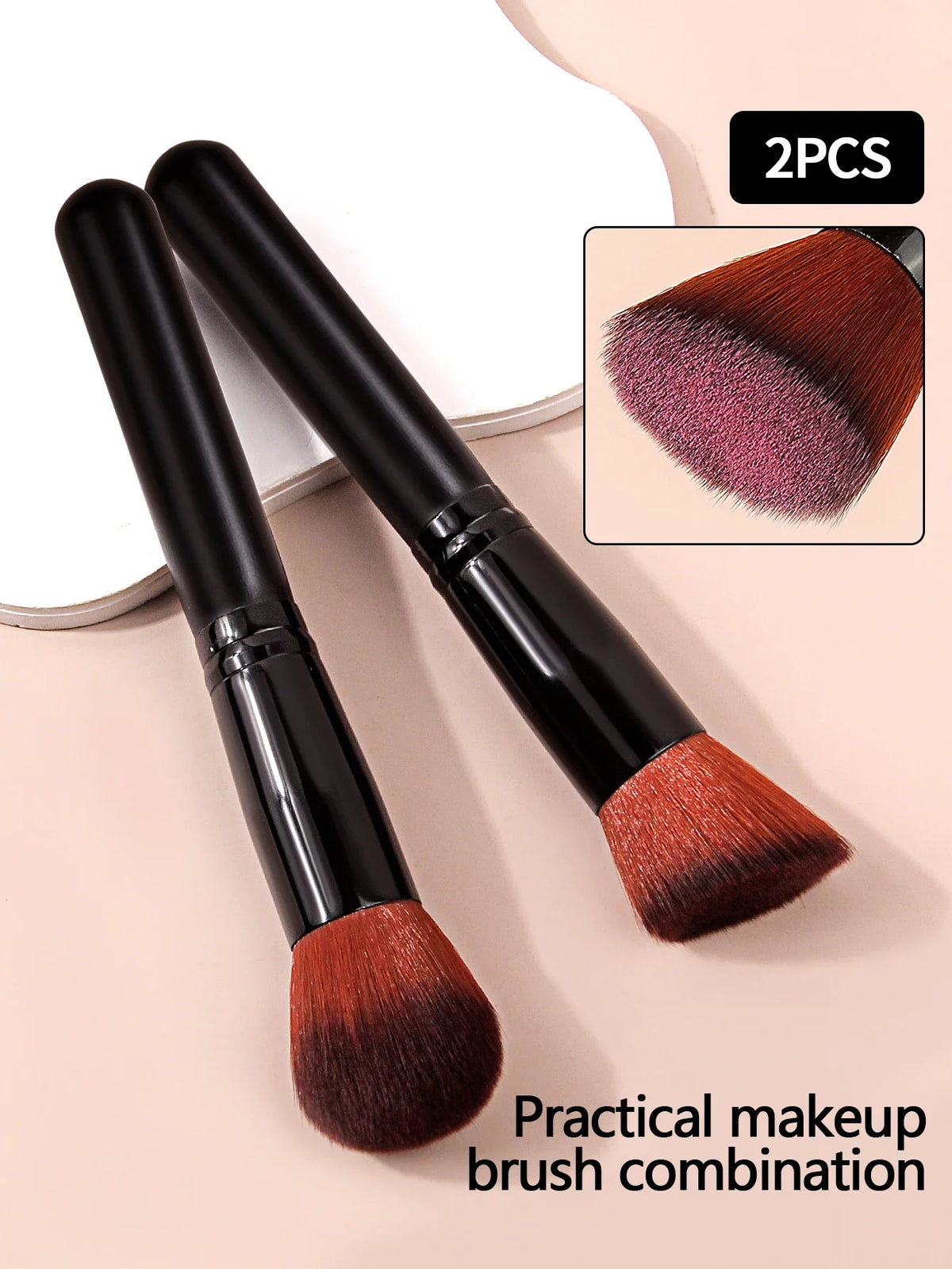 2Pcs Makeup Brush Set – Contour & Blush Brushes | Nixie