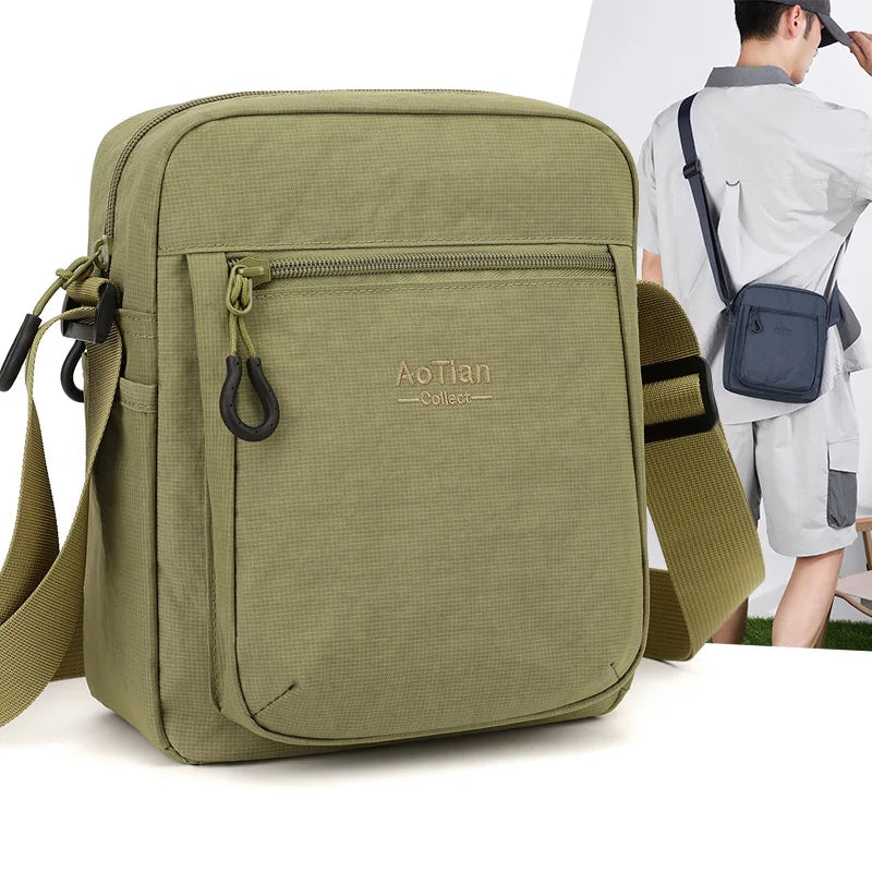 Nixie Unisex Oxford Crossbody Bag – Lightweight Multi-Layer