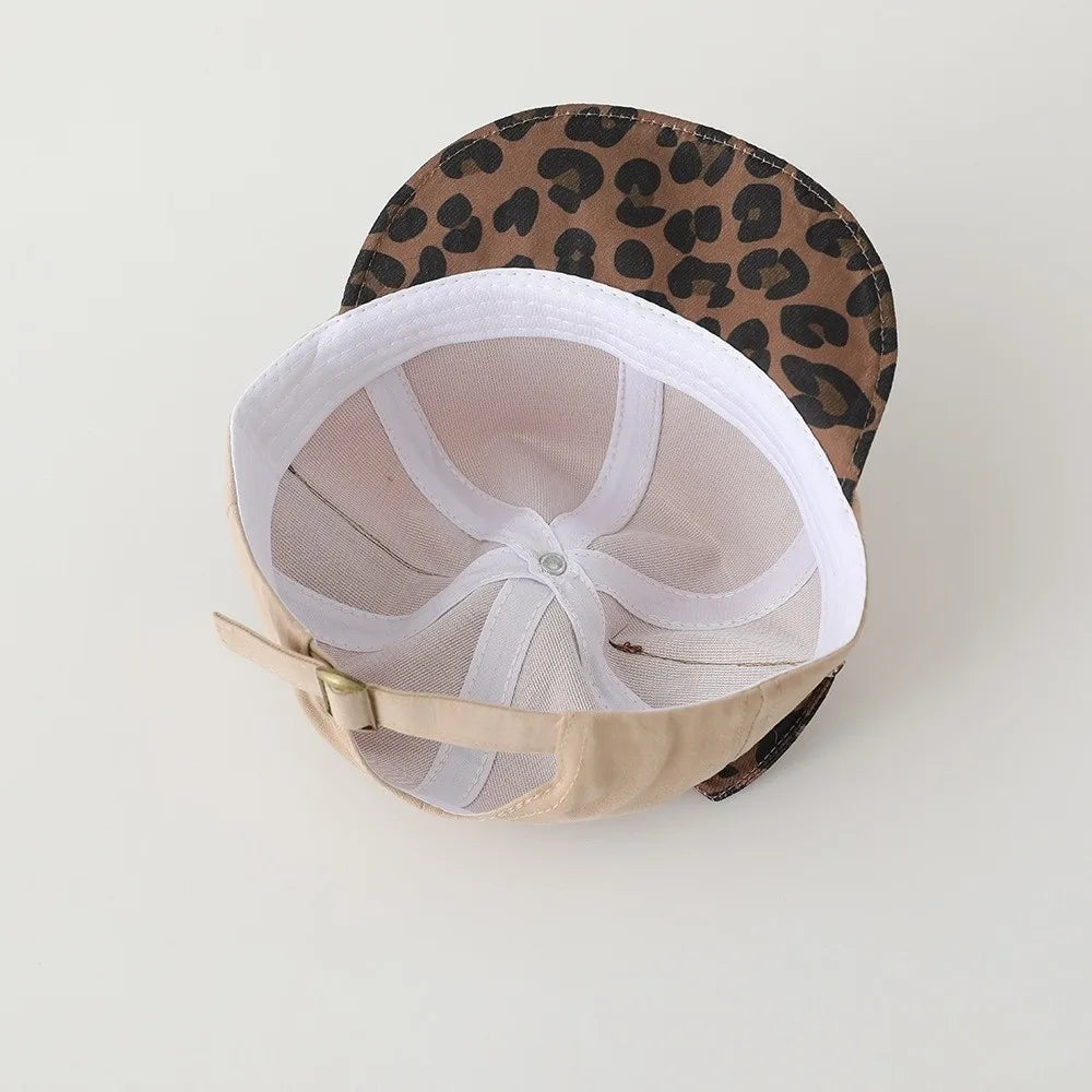 Toddler Cat Ear Baseball Hat – Leopard Print Sun Visor Cap
