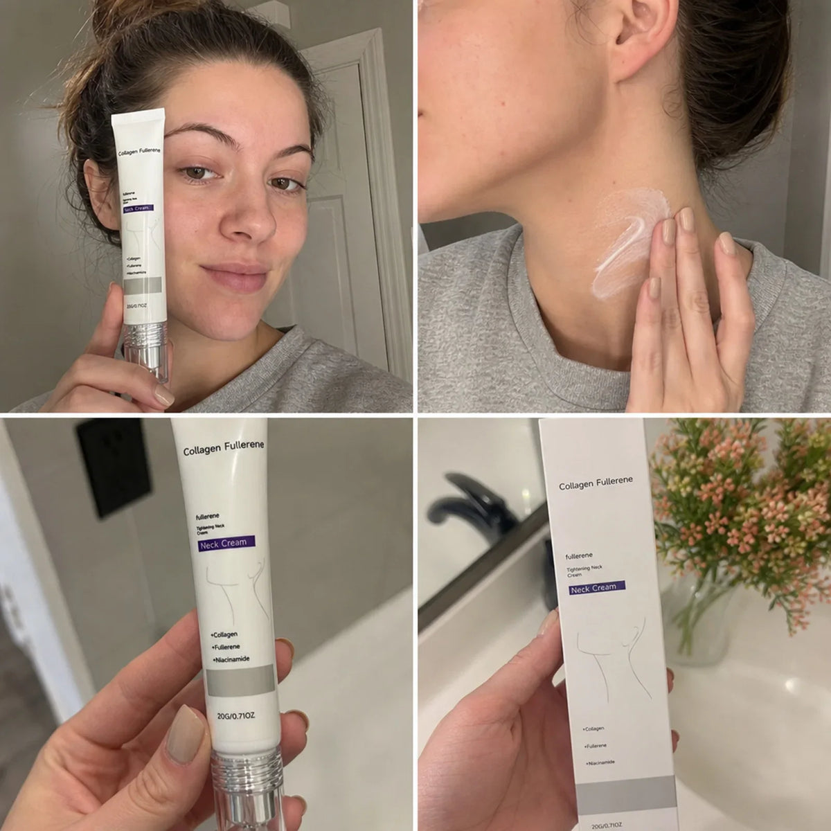 Roller-Ball Neck Cream – Collagen, Fullerene & Niacinamide