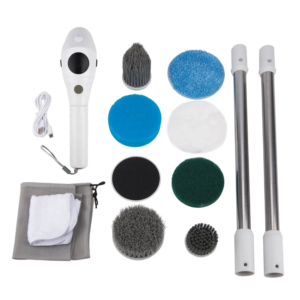 Raugee 8-in-1 Cordless Electric Spin Scrubber Cleaning Brush