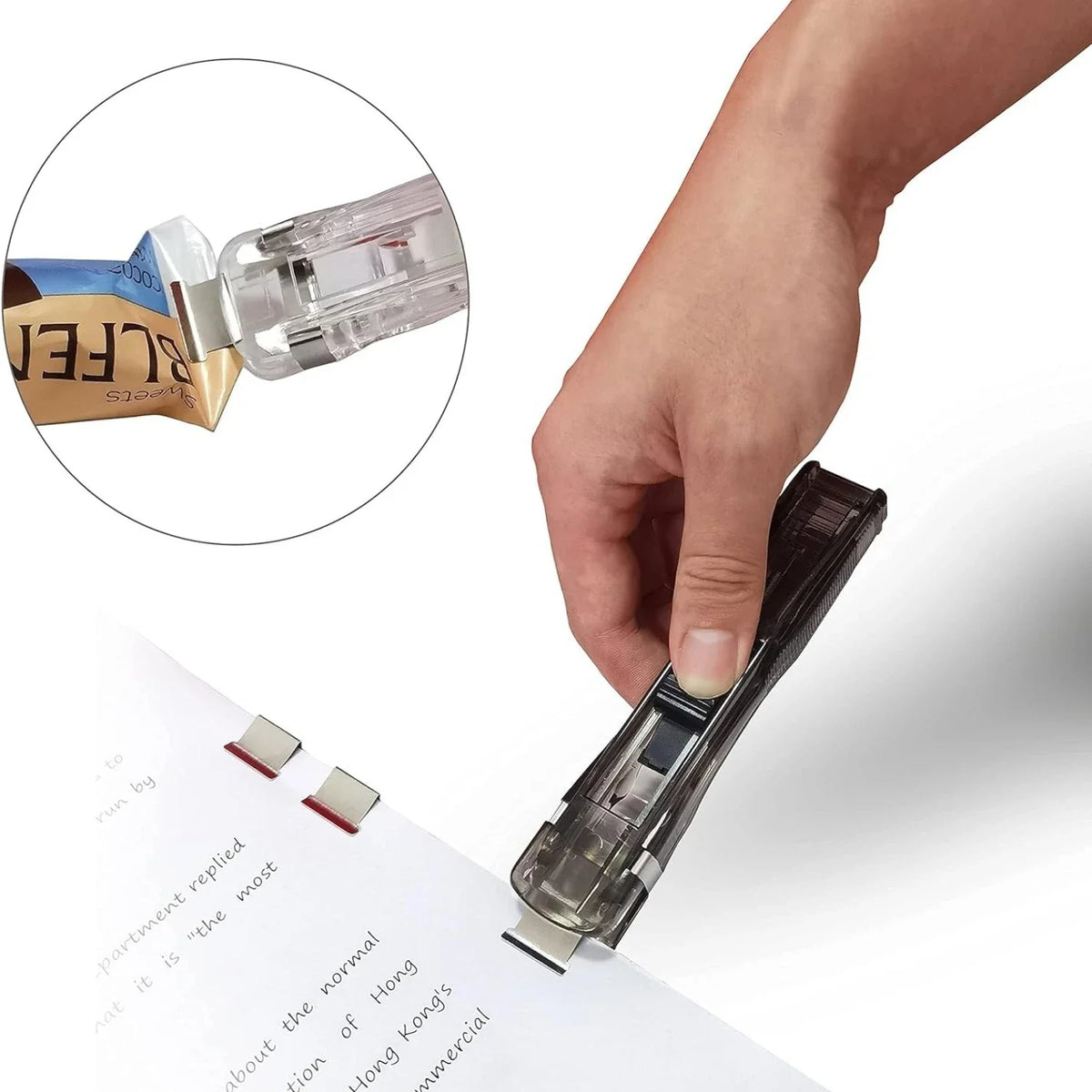 Paper Clip Dispenser with 50 Steel Clips | Desktop Organizer
