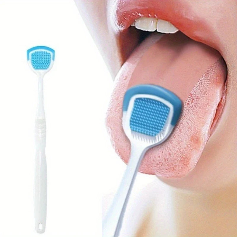 Dual-Sided Silicone Tongue Cleaner – Portable, Odor-Free Scraper