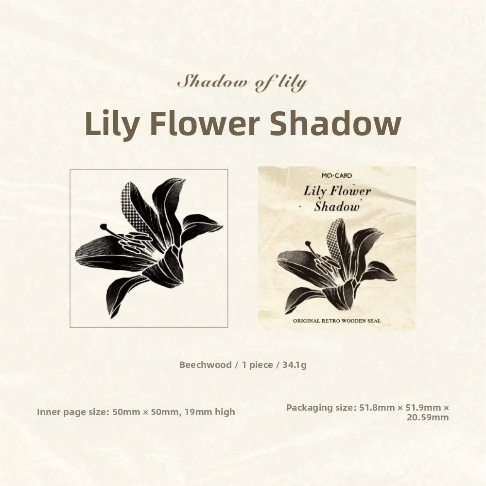 Wooden Rubber Craft Stamps – Flower Butterfly Leaves Designs
