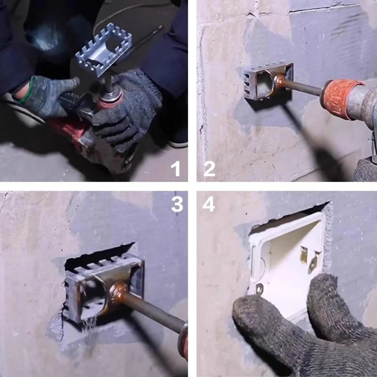 Stainless Steel Square Hole Cutter – Wall Socket Box Puncher