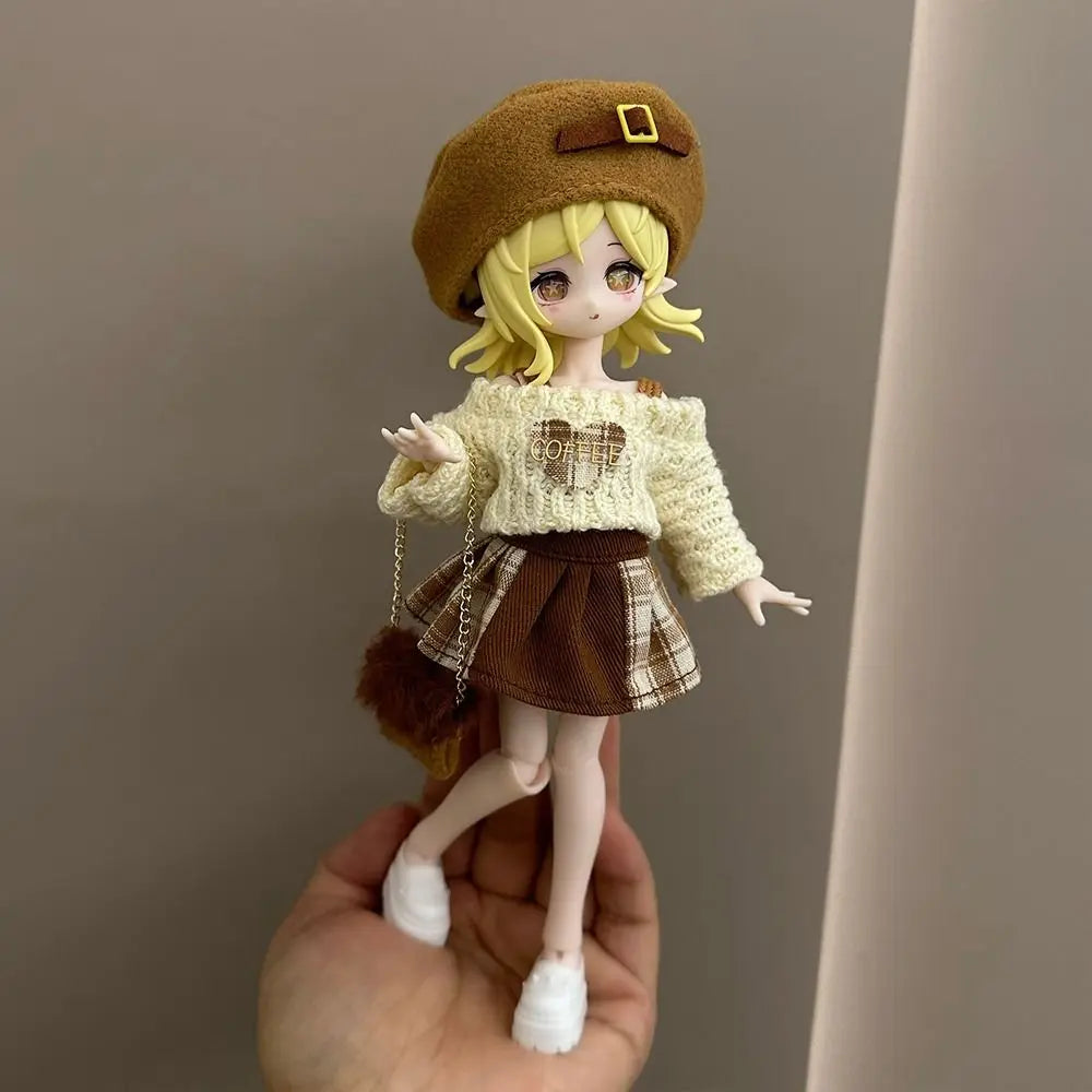 OB11 Doll Hooded Cloak Set – Rabbit & Bear Ears | 1/6 Scale