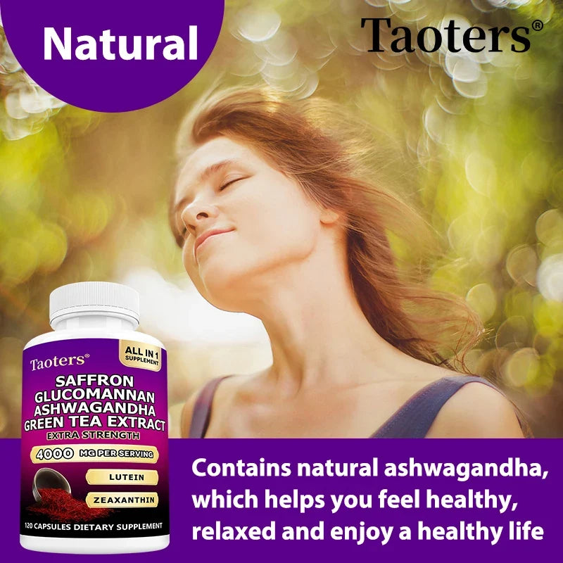 Saffron & Ashwagandha Supplement – Mood, Clarity & Cortisol