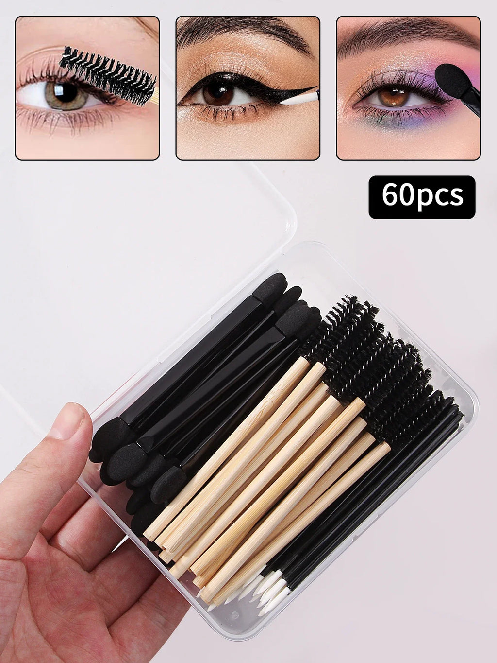 60-Piece Eye Makeup Brush Set with Storage Box | Nixie