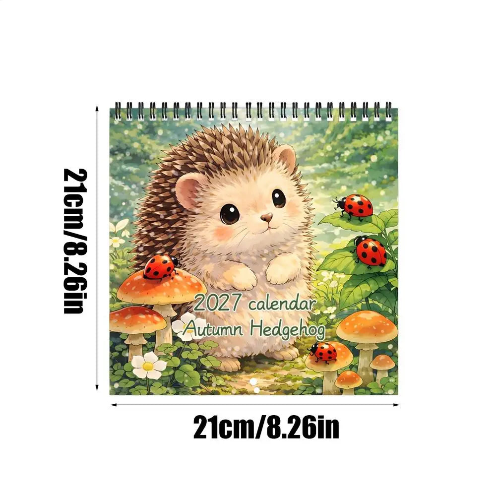 2027 Hedgehog Wall Calendar – Forest Theme Home & Office
